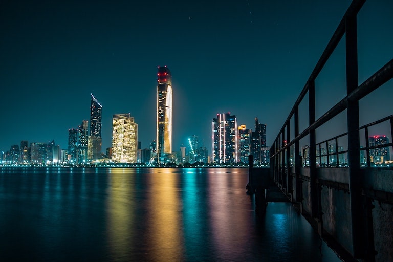 Abu Dhabi Bridge Buildings.