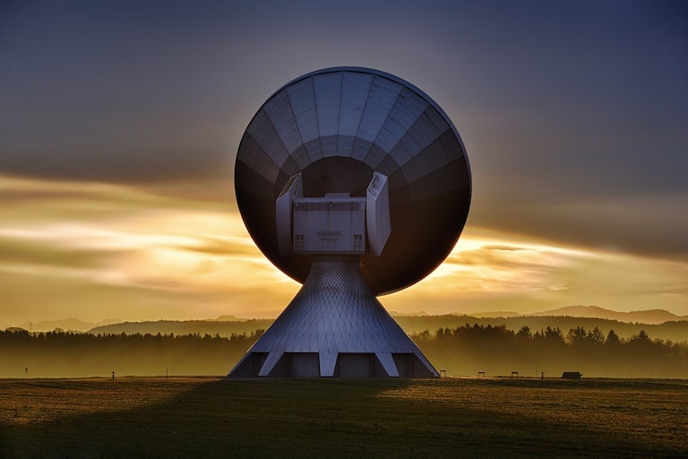 Dish at dawn.